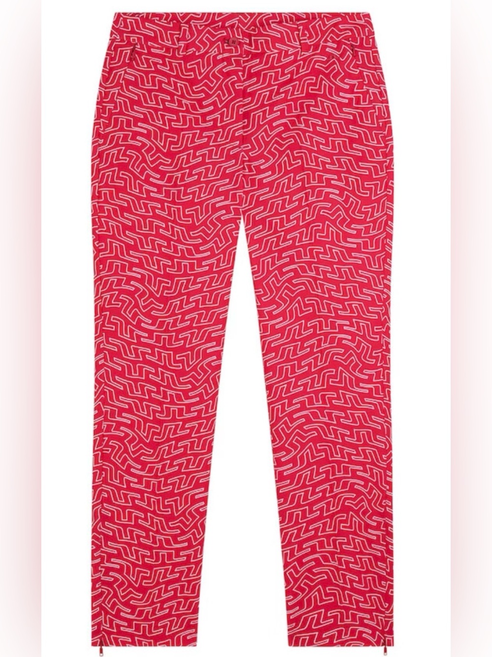 J. Lindeberg PIA PRINT PANT AZALEA OUTLINE BRIDGE SWIRL (WHITE/PINK)
